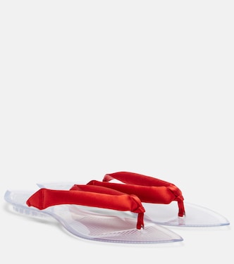 Invisible satin thong sandals | Alaïa