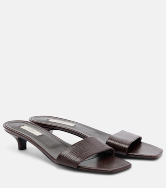 Embossed leather mules | Toteme