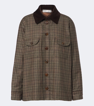 Olmida Berber checked wool and cashmere jacket | Blazé Milano