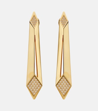 Crystal-embellished drop earrings | Versace