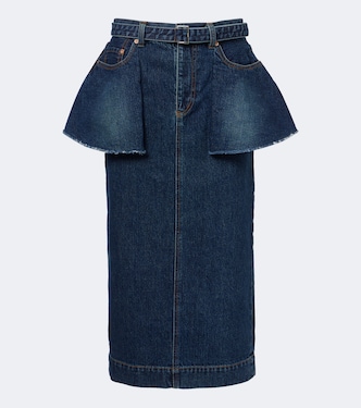 Midirock aus Denim | Sacai