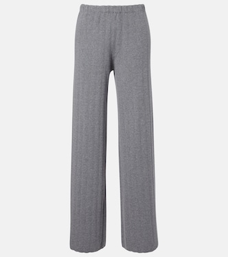 Shannen cotton and cashmere wide-leg pants | Lisa Yang