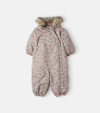 Baby Nickie floral snowsuit | Wheat