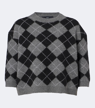 Karlie argyle cashmere sweater | Arch4