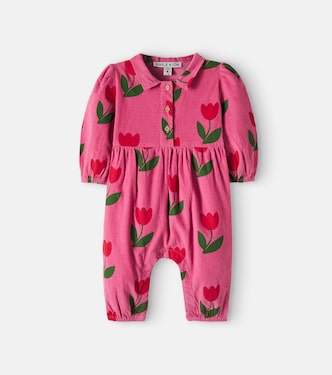 Baby floral cotton corduroy onesie | Emile et Ida
