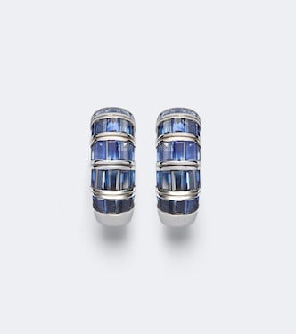 Ohrringe aus 18kt Weißgold mit Saphiren  | Shay Jewelry