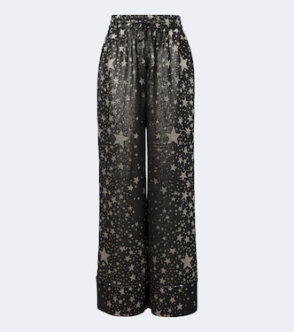 Silk-blend jacquard lamé wide-leg pants | Dolce&Gabbana
