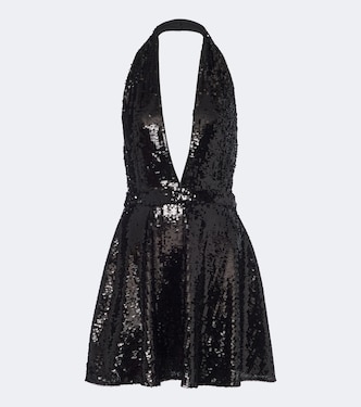 Sequined halterneck open-back minidress | Dolce&Gabbana