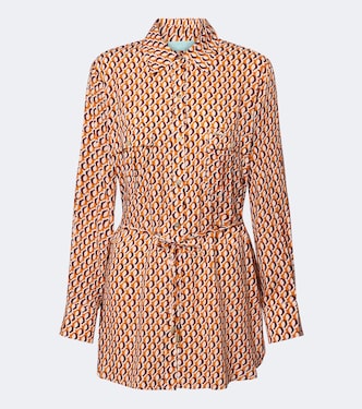 Ariel belted printed shirt | Melissa Odabash