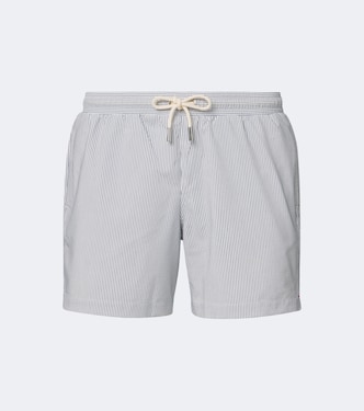 Boxer III striped seersucker swim trunks | Orlebar Brown
