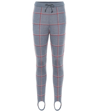 Checked wool stirrup pants | Undercover