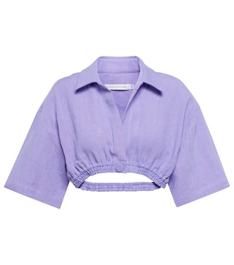 Cutout linen top | Christopher Esber