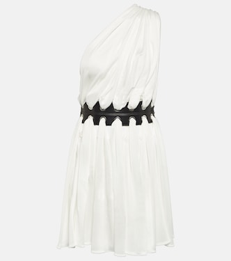 Leather-trimmed minidress | Alaïa