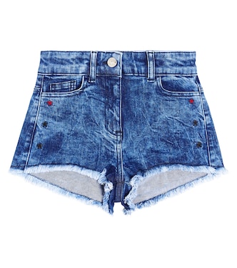Embroidered denim shorts | Monnalisa