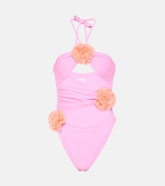 Rose cutout swimsuit  | Same