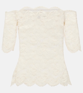 Top in pizzo con scollo bardot | Rabanne