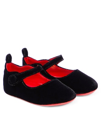 Baby Love Chick velvet flats | Christian Louboutin Kids