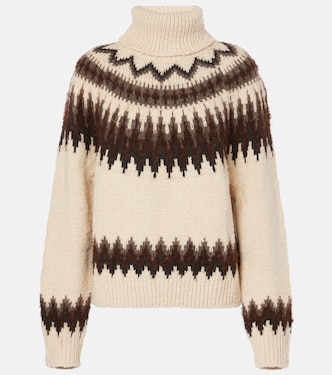 Intarsia wool-blend turtleneck sweater | Polo Ralph Lauren