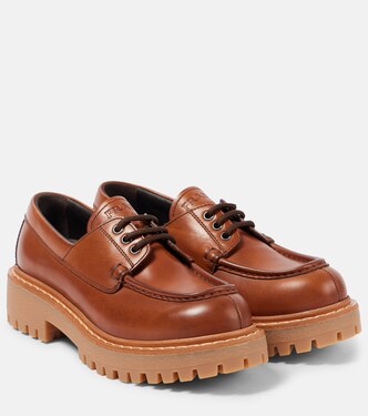 Leather Derby shoes | Prada