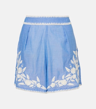 Cotton chambray shorts | Juliet Dunn