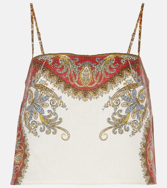 Rhea printed linen shirt | Veronica Beard