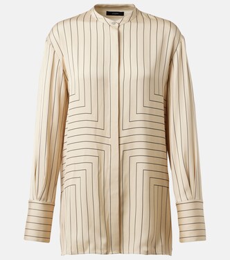 Athena striped silk-blend shirt | Joseph