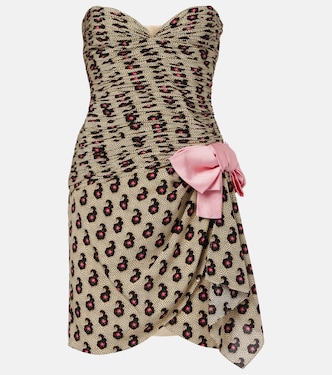 Vestido corto de seda con lazo | Valentino