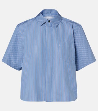 Striped cotton poplin shirt  | Sacai