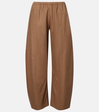 Clover mid-rise wool barrel-leg pants | Khaite