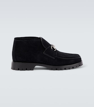 Horsebit suede ankle boots | Gucci