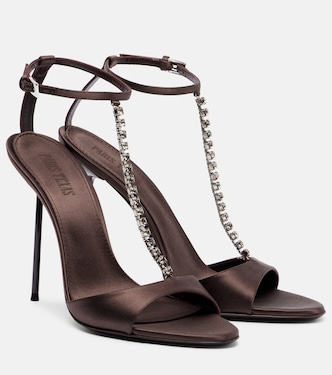 Lidia 105 embellished satin sandals | Paris Texas