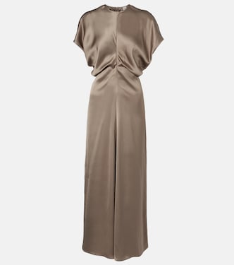 Draped satin maxi dress | Toteme