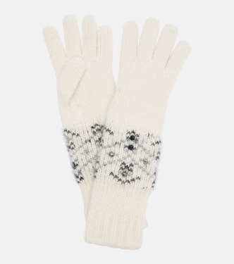 Guantes en mezcla de alpaca y lana adornados | Moncler