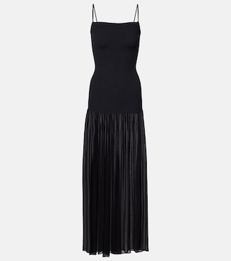Hybrid plissé maxi dress | Hunza G