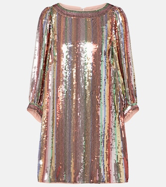 Robe Laurie rayée à sequins | Rixo