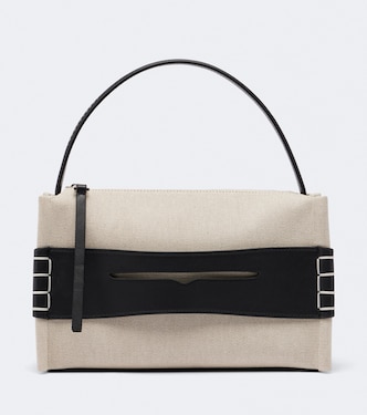 Loafer Medium canvas and leather shoulder bag | JW Anderson