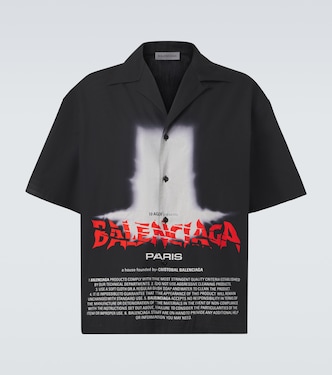 Printed cotton bowling shirt | Balenciaga