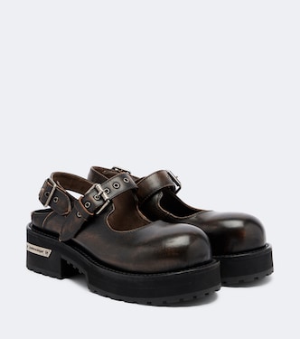 Mary-Jane-Ballerinas Venom aus Leder | Balenciaga