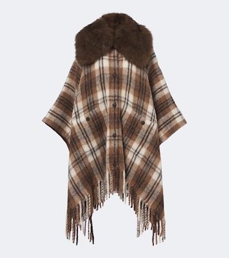 Poncho mit Shearling | Moncler Grenoble