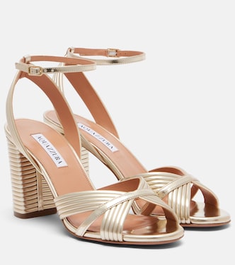 Sandalen Very Sundance aus Metallic-Leder | Aquazzura