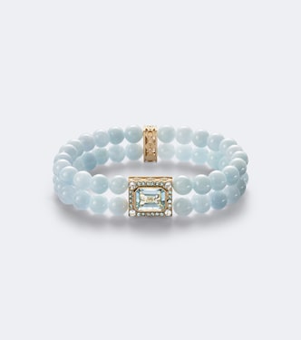 Armband Multi Spacers aus 14kt Gelbgold mit Diamanten, Topasen und Auquamarinen | Sydney Evan