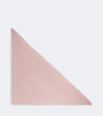 Foulard in seta e lana jacquard Double G | Gucci