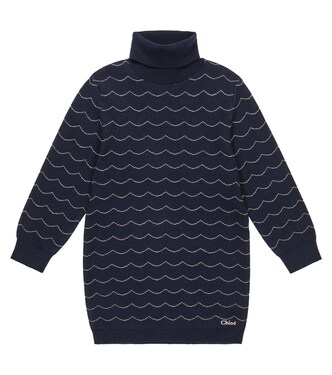 Cotton-blend sweater dress | Chloé Kids