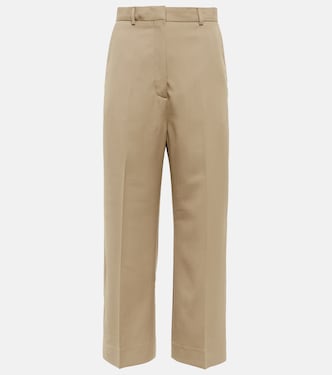 Pantalones plisados cropped de tiro alto | Acne Studios