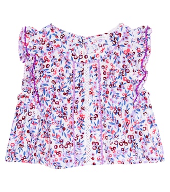 Adeh ruffled floral top | Poupette St Barth Kids