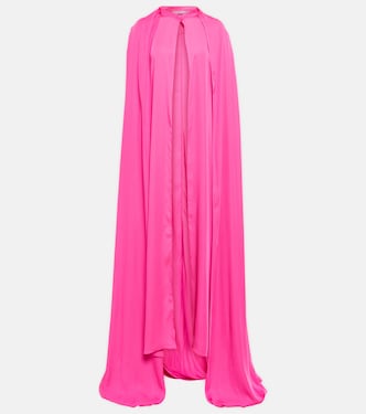 Draped chiffon cape gown | Safiyaa