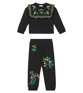 Embroidered sweatshirt and sweatpants set | Stella McCartney Kids
