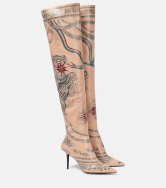 x Jean Paul Gaultier botas mosqueteras Tattoo de piel | Jimmy Choo
