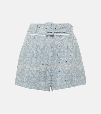 Hobbes high-rise cotton shorts | Veronica Beard