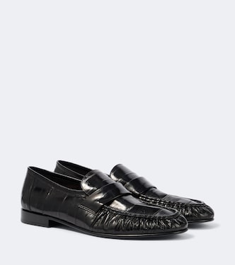 Soft eel leather loafers | The Row